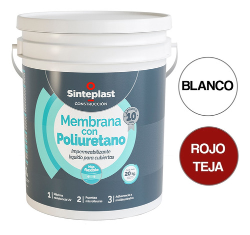 Membrana Liquida Poliuretano 20 Kg Sinteplast Construccion