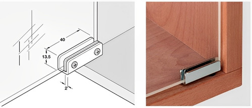 10 Kit Bisagra Pivot Doble Puerta Vidrio Reten Iman Push