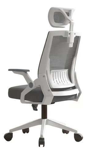 Silla Oficina, Silla Computadora Ergonómica Respaldo Alto Color Blanco 360º
