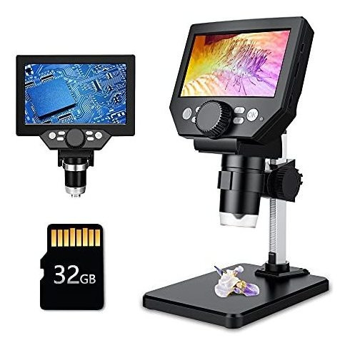 Microscopio Digital Lcd, 4,3 Pulgadas 1080p 10 Megapixeles