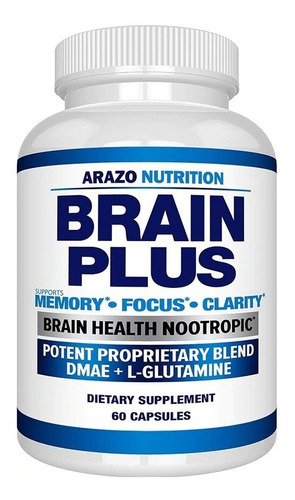 Brain Plus Arazo Nutrition 60caps Memoria, Enfoque, Claridad Sabor Sin sabor