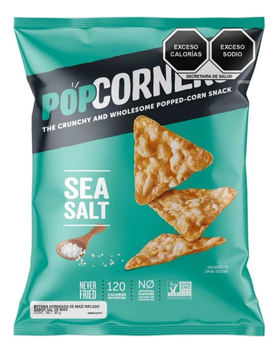 Botana Sabor Sal De Mar Sabritas Popcorners 85g