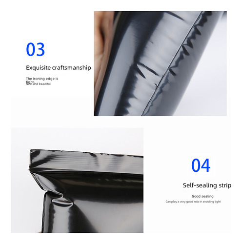Bolsa Ziplock Totalmente Preta De 7* 10 Cm (100 Unidades) -