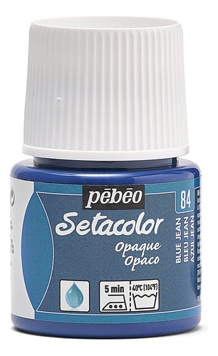 Pebeo Setacolor - Pintura Opaca Para Tela, 1.5 Fl Oz, Azul J