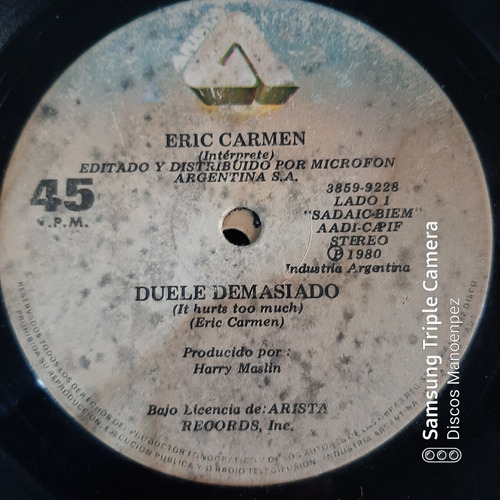 Simple Eric Carmen Arista Records C2