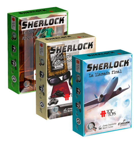 Sherlock Combo X 3 Juegos De Mesa Escapa Detective Top Toys 