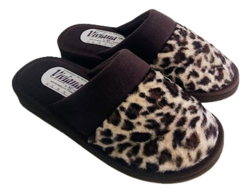 Pantuflas / Chinelas Viviana Animal Print Otoño Invierno