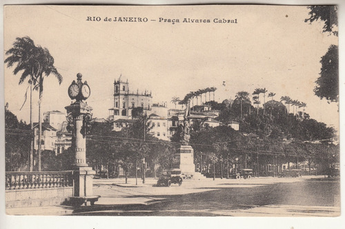 Antigua Postal Rio De Janeiro Plaza Alvares Cabral Brasil