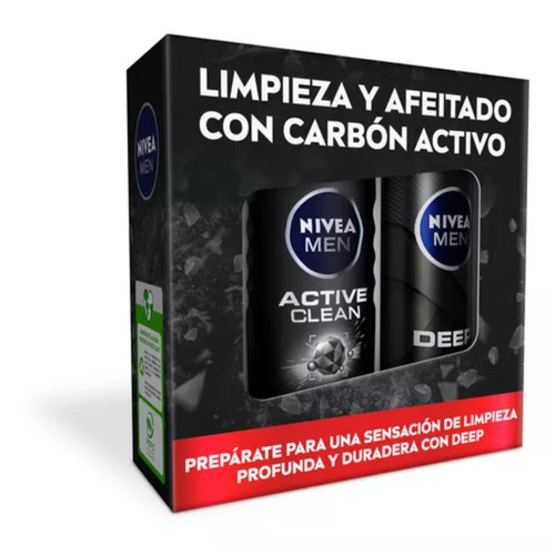 Pack Nivea Men Deep Espuma Afeitar 200ml + Gel Ducha 250ml