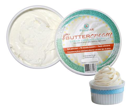 Crema Sabor Vainilla Buttercream Pastelar X360g