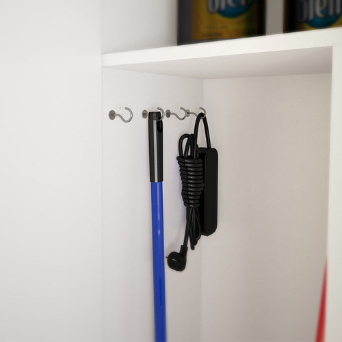 Mueble Organizador Despensero Escobero 2 Puertas 4 Estantes