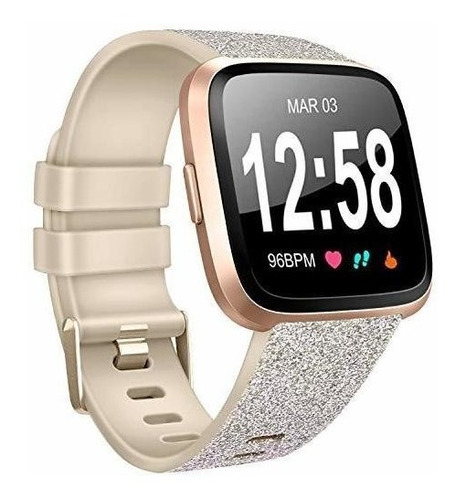 Malla Para Fitbit Versa - Glistening Champagne Gold - Small