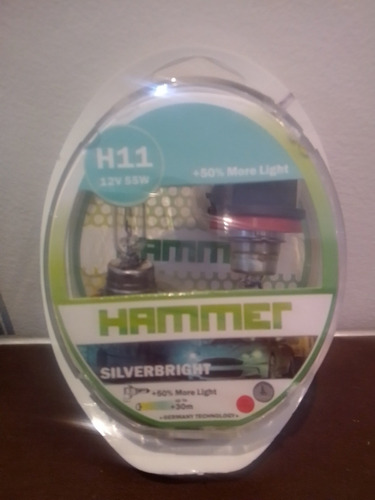 Bombillos H11 12v 55w 50% Más Luz Halógenos Hammer