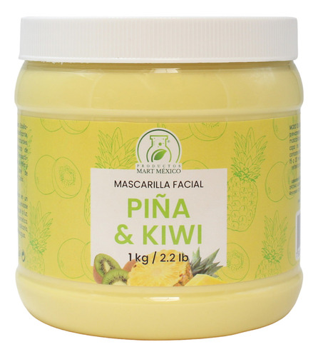 Mascarilla Facial De Piña Y Kiwi Reafirmante (1 Kilo) Tipo De Piel Todo Tipo De Piel