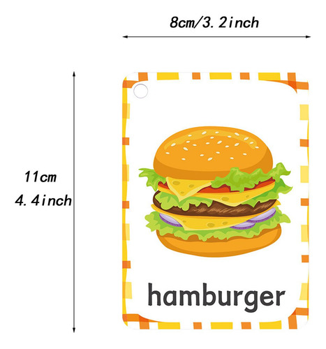 Tarjetas Flash De Alimentos Para Aprendizaje Temprano,