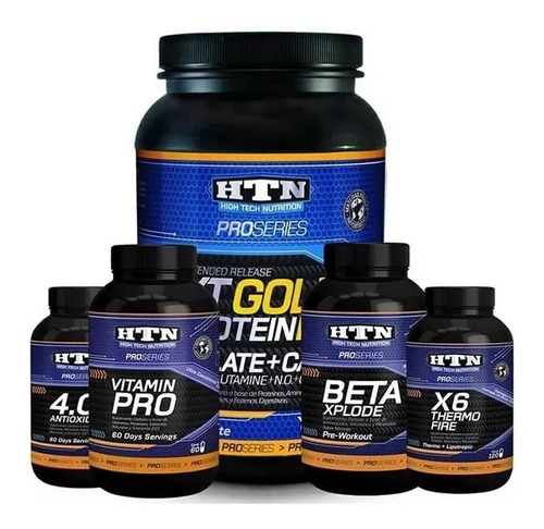 Combo Proteína Xt Gold 1kg + Vitaminas + Quemador + Pre Work