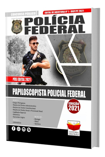 Kit Apostila Polícia Federal Papiloscopista + Testes Grátis