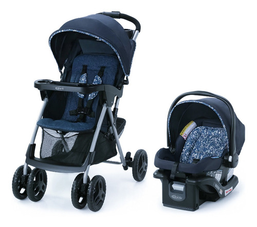 Cochecito cómodo negro Comfy Cruiser de Graco con bebé