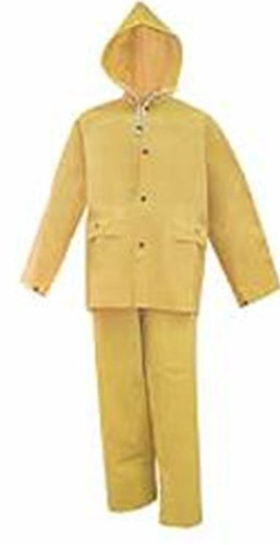 Impermeable De 2 Pza Pantalon/chaqueta  Amarillo Grueso