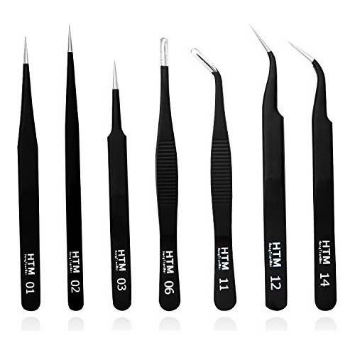 Precision Craft Tweezers Set,3 Pcs Pointed Tweezers,2 Y6274