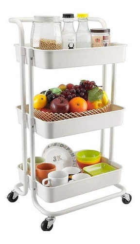 Imagen 10 de 10 de Carro Organizador Rodante Metálico Multiusos (iva Incluido)