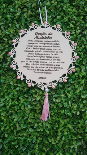 Mandala Oração Dos Padrinhos Em Mdf