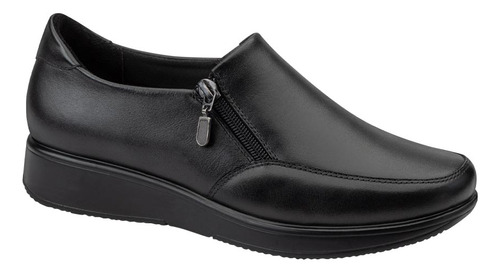 Zapato Confort Piel Cierre Calzado Pazstor Negro Mujer 8002