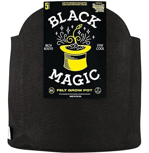 Black Magic Fieltro Grow Pot, 5 Gal