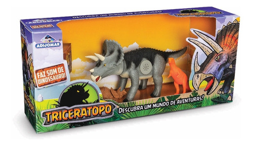 Dino Brinquedo Triceratops Emite Som Dinossauro Menino 