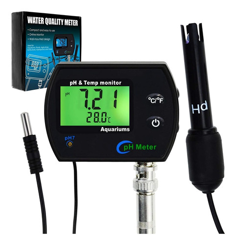 Ph Temperatura 2 En 1 Medidor De Monitor Continuo Con R...