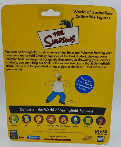 Figura Los Simpsons Abuelo Abraham Playmates Trujillo S (Usado)