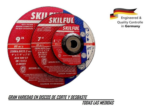 Imagen 2 de 5 de Disco De Corte 4.5'' 1.0mm Germany Acero, Hierro X 10 Unds