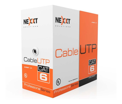 Nexxt Ab356nxt01 Cable Utp Cat6 Cobre Cm 23awg Gris 305m