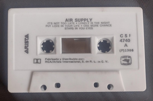 Air Supply Hearts In Motion Cassette Sin Portada