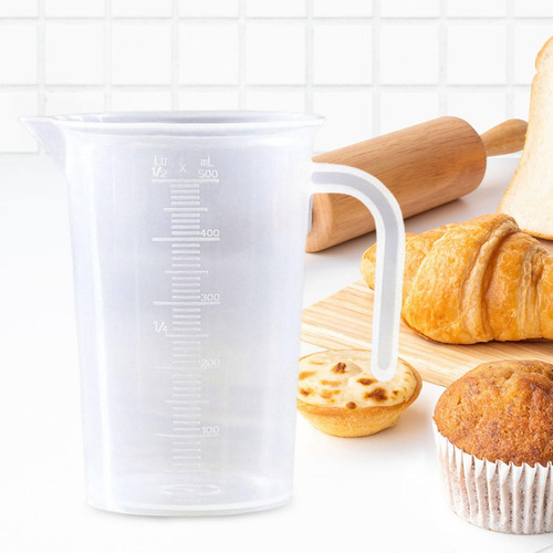 Taza Medidora Con Escala Multifuncional Transparente 500ml