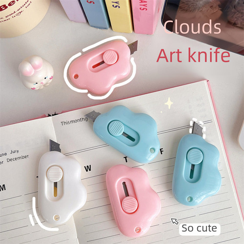 2 Cuchillos Nube Blanca Mini Cortador Japonés Creativo