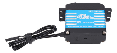 Servomotor Rc Digital Ip68 A Prueba De Agua Blue, Engranaje