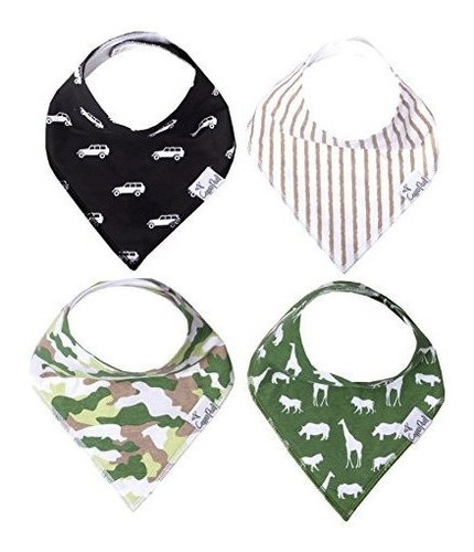 Baberos Bandana Para Bebé En Pack De 4  Safari Set 