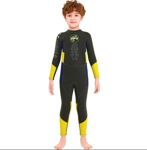 Traje De Buceo Para Niños De 2,5 Mm Con Protección Uv, Traje