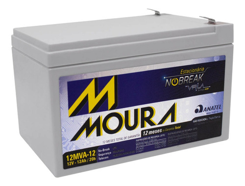 Batería Recargable Sellada 12v 12ah Moura 12mva12 Ups Alarma