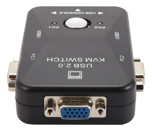 Conmutador Usb Kvm, 2 Puertos, Vga Y Svga, Caja De Conmutaci