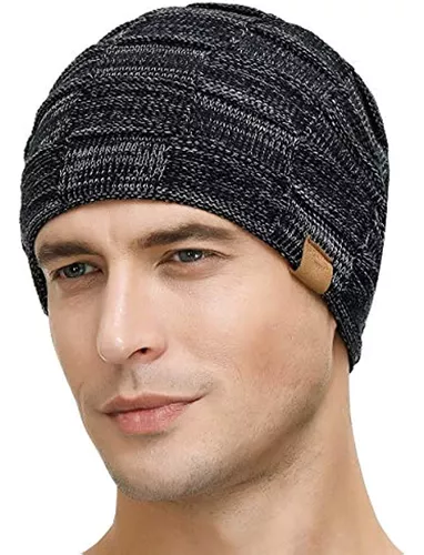 Gorro holgado para hombre, gorro de esquí de nieve de invierno para chicos,  gorros geniales para hombre, cálido forro de punto, cálido y grueso