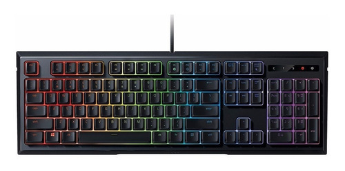 Teclado gamer Razer Ornata Chroma QWERTY español España color negro con luz RGB