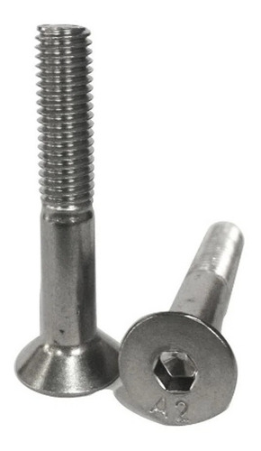 Parafuso Allen Cabeca Chata Inox M 6x40 Unc 15 Unidades