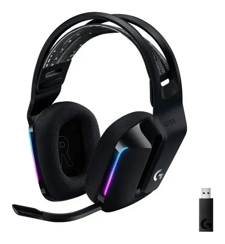 Imagem do produto Headset Gamer Sem Fio Logitech G733 7.1 Dolby Surround - Preto em Mercado Livre