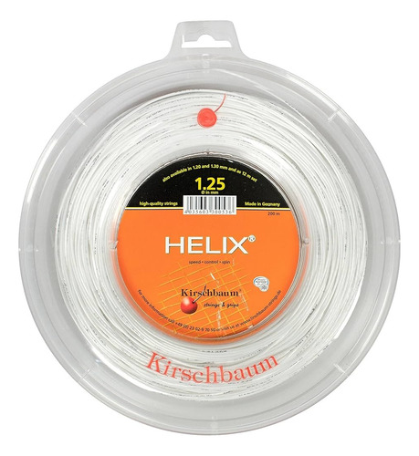 Cordas Para Raquetes De Tênis Kirschbaum Helix 1.25 1.25 Mm Branco
