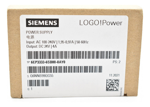 Logo Power 24v Cd 4a Fuente 6ep3333-6sb00-0ay0 Siemens