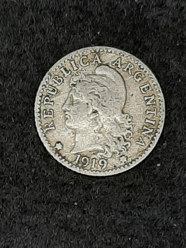 Moneda Antigua Argentina Año 1919 De 5 Centavos