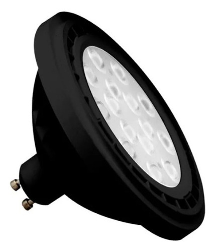 Lampara Led Ar111 13w Negra Luz Fria Alic