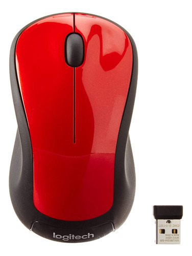 Ratón Inalámbrico Rojo Logitech M310 Tamaño Completo